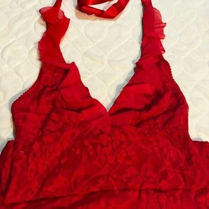 Sexy halter ribbon tie lingerie Size S